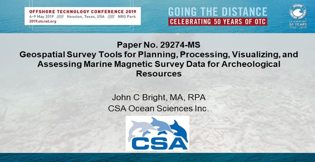John Bright Presents at 2019 Offshore Technology Conference